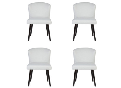 4x Leder Polster Sitz Stühle Lehn Stuhl Design Lounge Club Sessel Garnitur